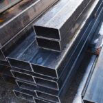 stacks of metric rectangular tube
